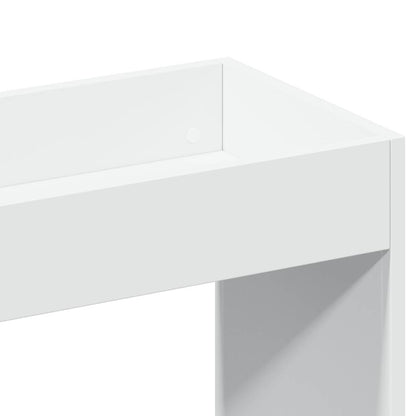 Highboard White 92x33x140 cm Engineered Wood