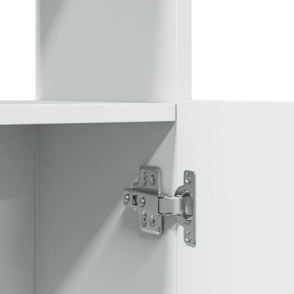 Highboard White 92x33x140 cm Engineered Wood