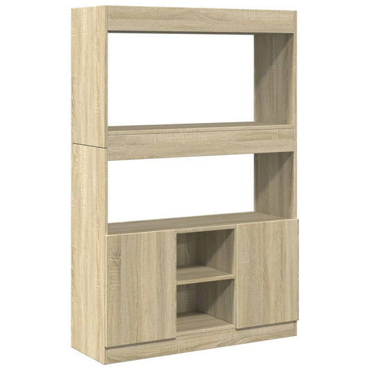 Highboard Sonoma Oak 92x33x140 cm Engineered Wood