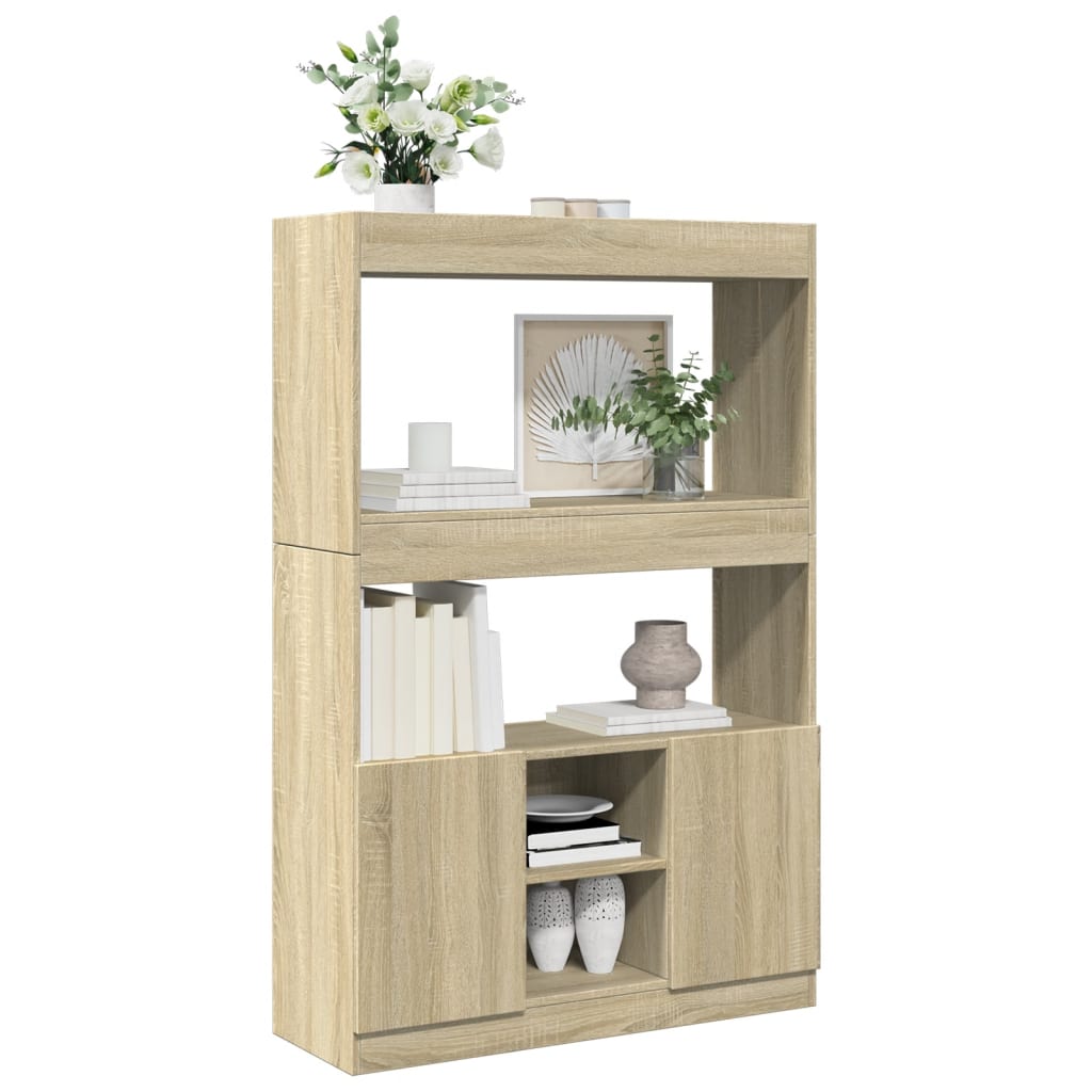 Highboard Sonoma Oak 92x33x140 cm Engineered Wood
