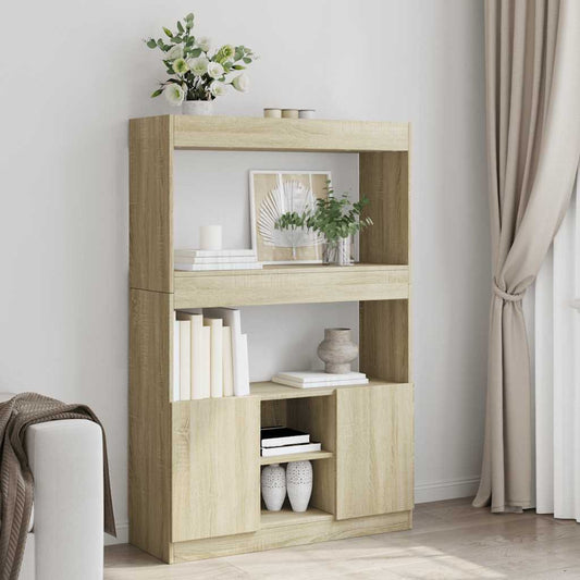 Highboard Sonoma Oak 92x33x140 cm Engineered Wood