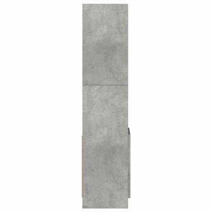 Highboard Concrete Grey 92x33x140 cm Engineered Wood