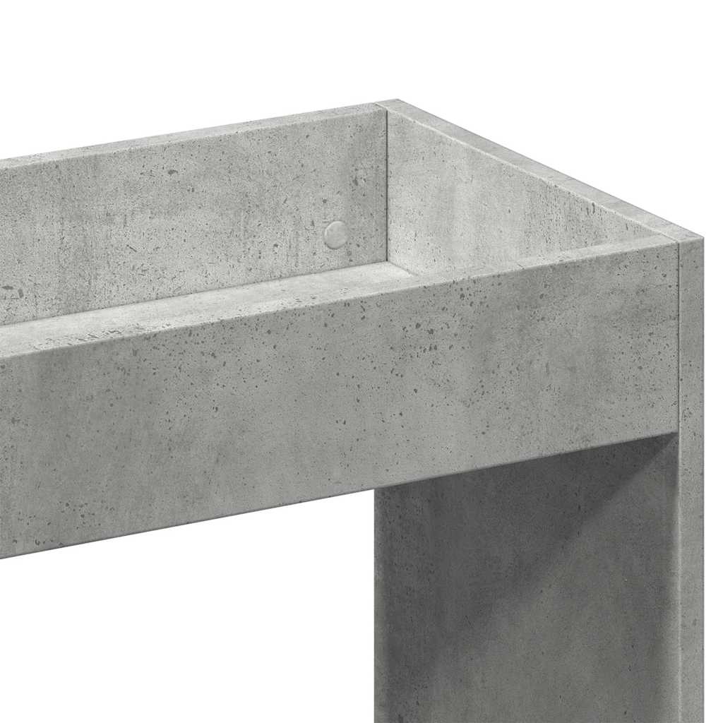 Highboard Concrete Grey 92x33x140 cm Engineered Wood