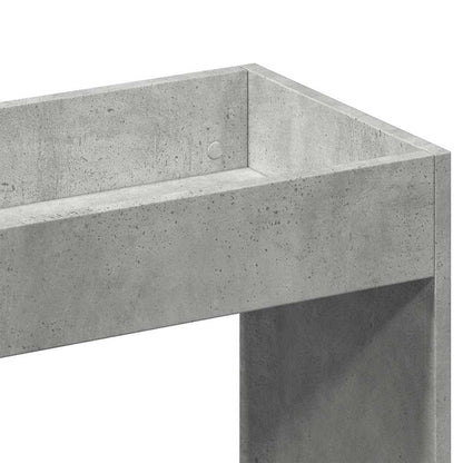 Highboard Concrete Grey 92x33x140 cm Engineered Wood