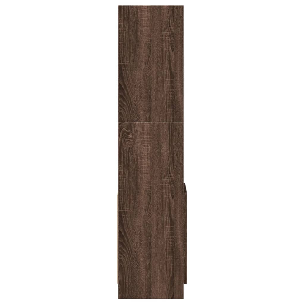 Highboard Brown Oak 92x33x140 cm Engineered Wood