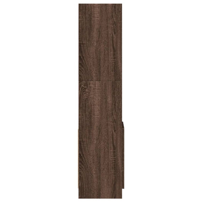 Highboard Brown Oak 92x33x140 cm Engineered Wood