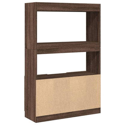 Highboard Brown Oak 92x33x140 cm Engineered Wood