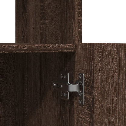 Highboard Brown Oak 92x33x140 cm Engineered Wood