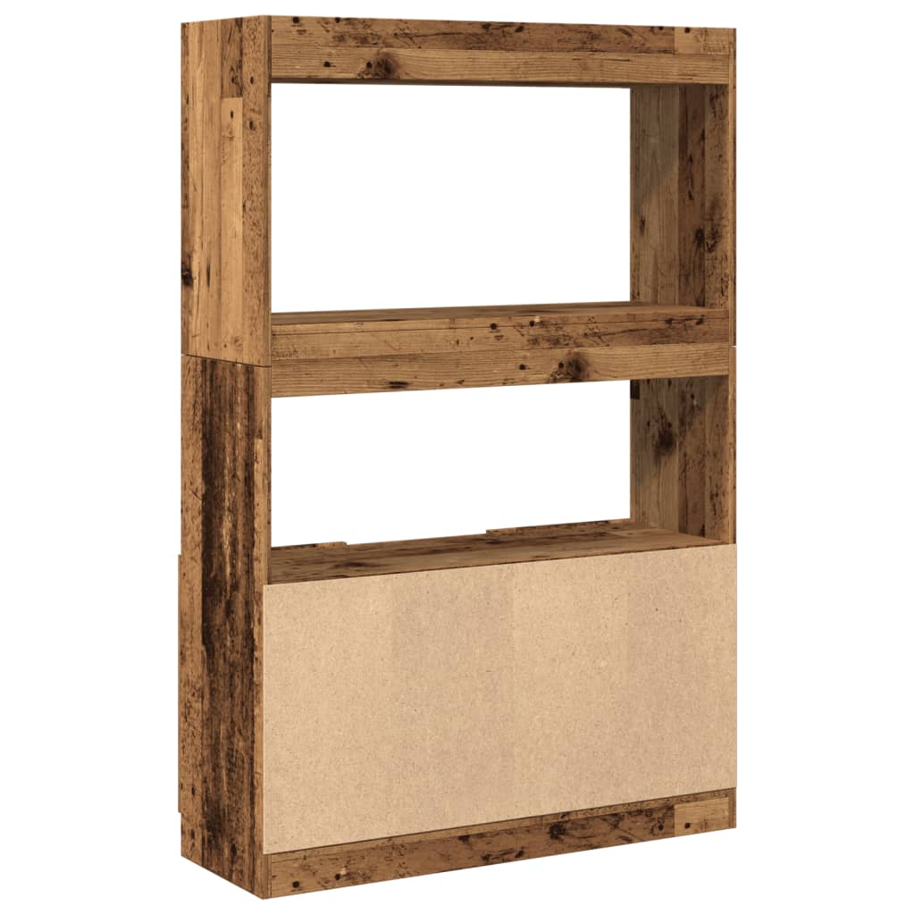 Highboard Old Wood 92x33x140 cm Engineered Wood