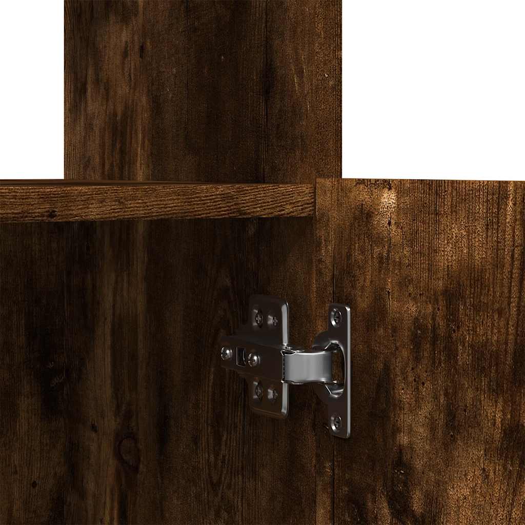 Highboard Smoked Oak 92x33x180 cm Engineered Wood