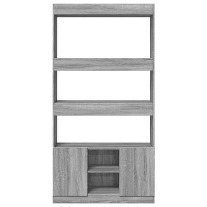Highboard Grey Sonoma 92x33x180 cm Engineered Wood