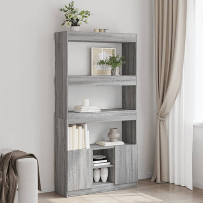 Highboard Grey Sonoma 92x33x180 cm Engineered Wood