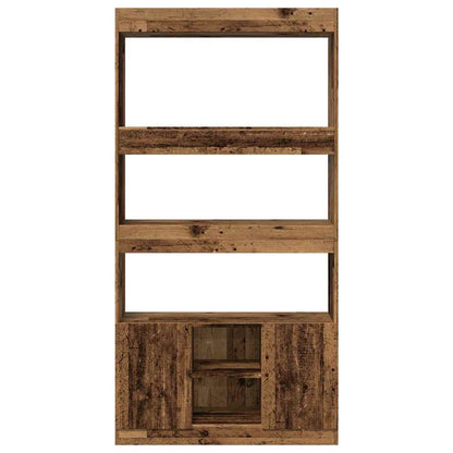Highboard Old Wood 92x33x180 cm Engineered Wood
