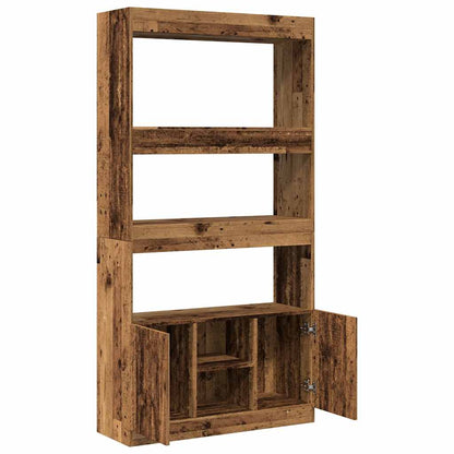 Highboard Old Wood 92x33x180 cm Engineered Wood