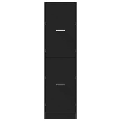 Apothecary Cabinet Black 40x41x144.5 cm Engineered Wood