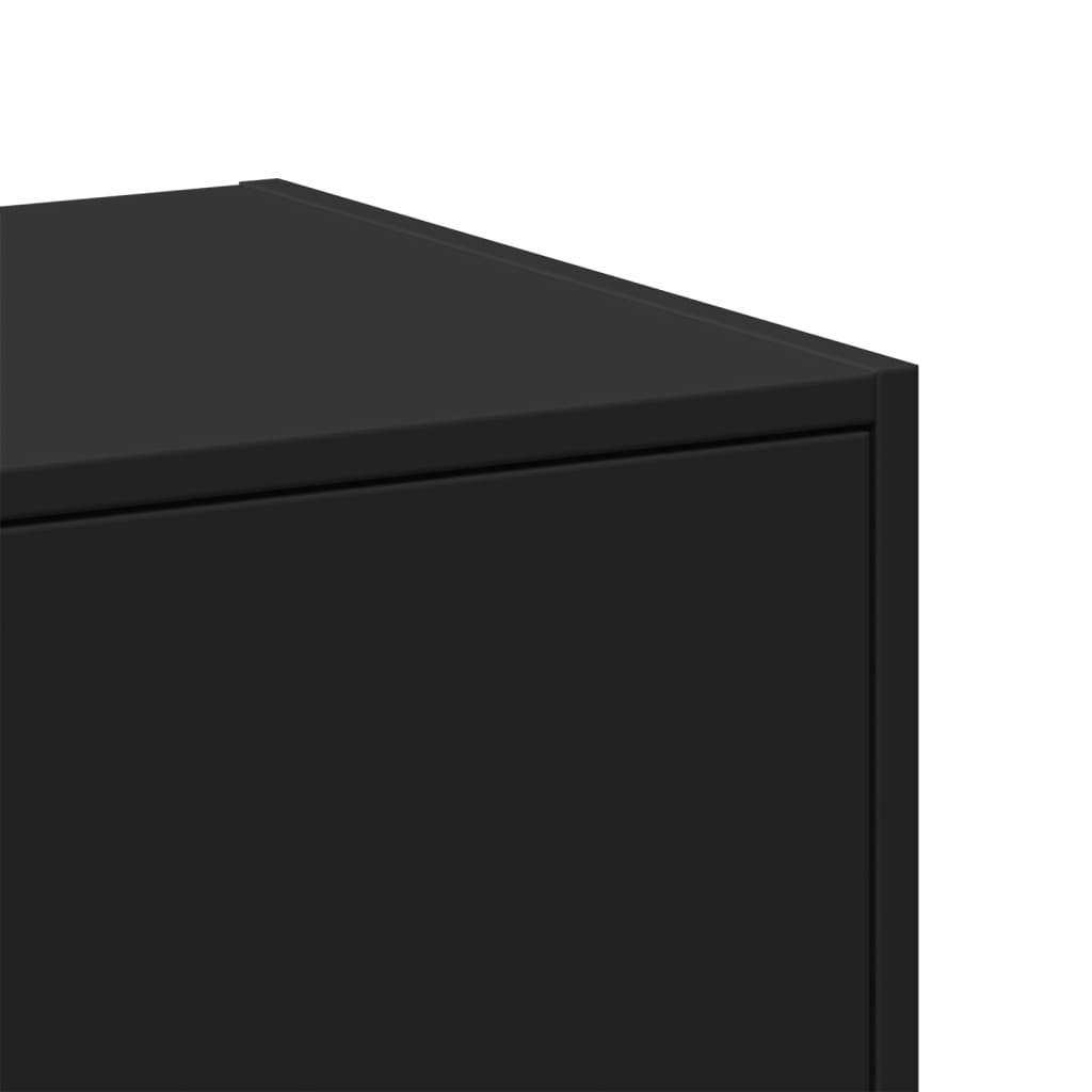 Apothecary Cabinet Black 40x41x144.5 cm Engineered Wood