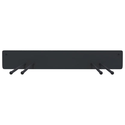 Garden Tool Storage Racks Wall Mounted 4 pcs Black Steel