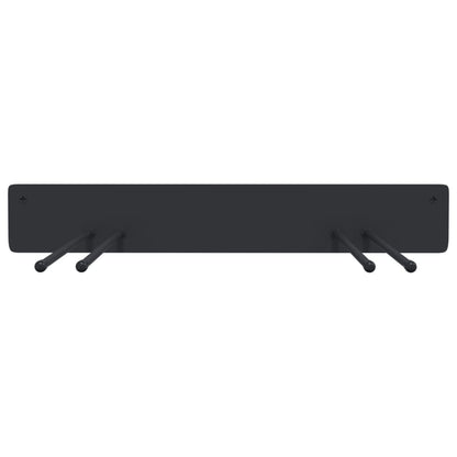 Garden Tool Storage Racks Wall Mounted 8 pcs Black Steel