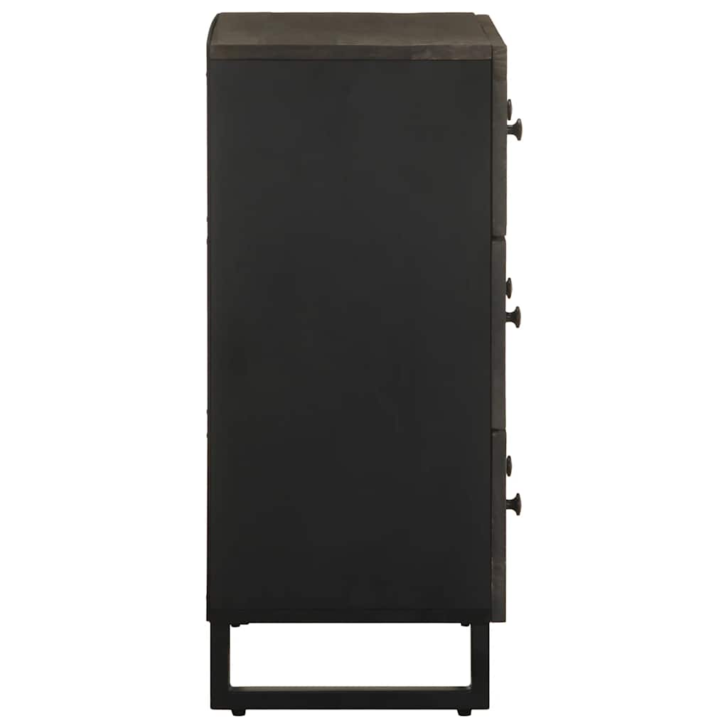 Sideboards 2 pcs Black 60x33x75 cm Solid Wood Mango