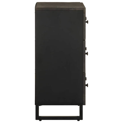 Sideboards 2 pcs Black 60x33x75 cm Solid Wood Mango