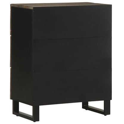 Sideboards 2 pcs Black 60x33x75 cm Solid Wood Mango