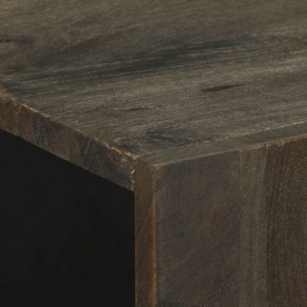 3 Piece Sideboards Black 60x33x75 cm Solid Wood Mango