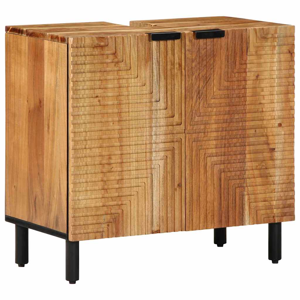 Bathroom Cabinet Set 2 pcs Natural 62 x 33 x 58 cm