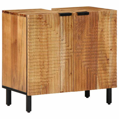 Bathroom Cabinet Set 2 pcs Natural 62 x 33 x 58 cm
