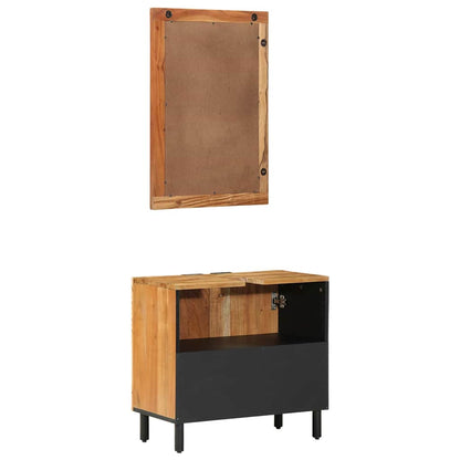 Bathroom Cabinet Set 2 pcs Natural 62 x 33 x 58 cm