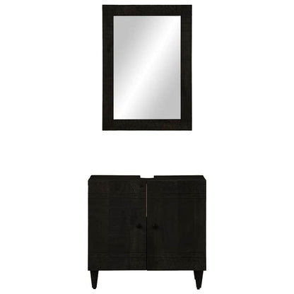 2 Piece Bathroom Furniture Set Solid Wood Mango