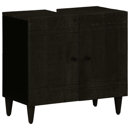 3 Piece Bathroom Furniture Set Solid Wood Mango