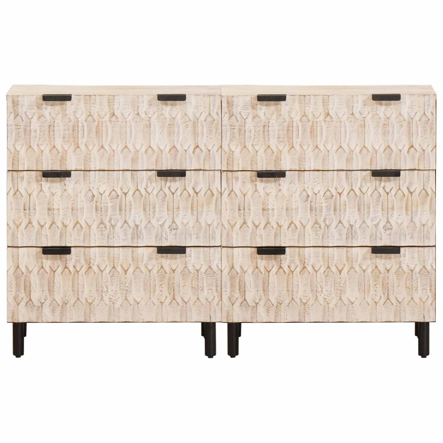 Sideboard 2 pcs 60 x 33 x 75 cm Solid Mango Wood