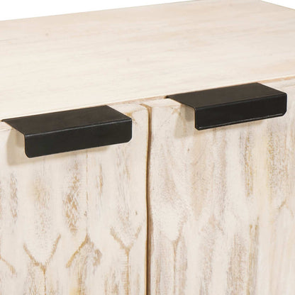 Sideboard 3 pcs White Wash Finish 180 x 33 x 75 cm