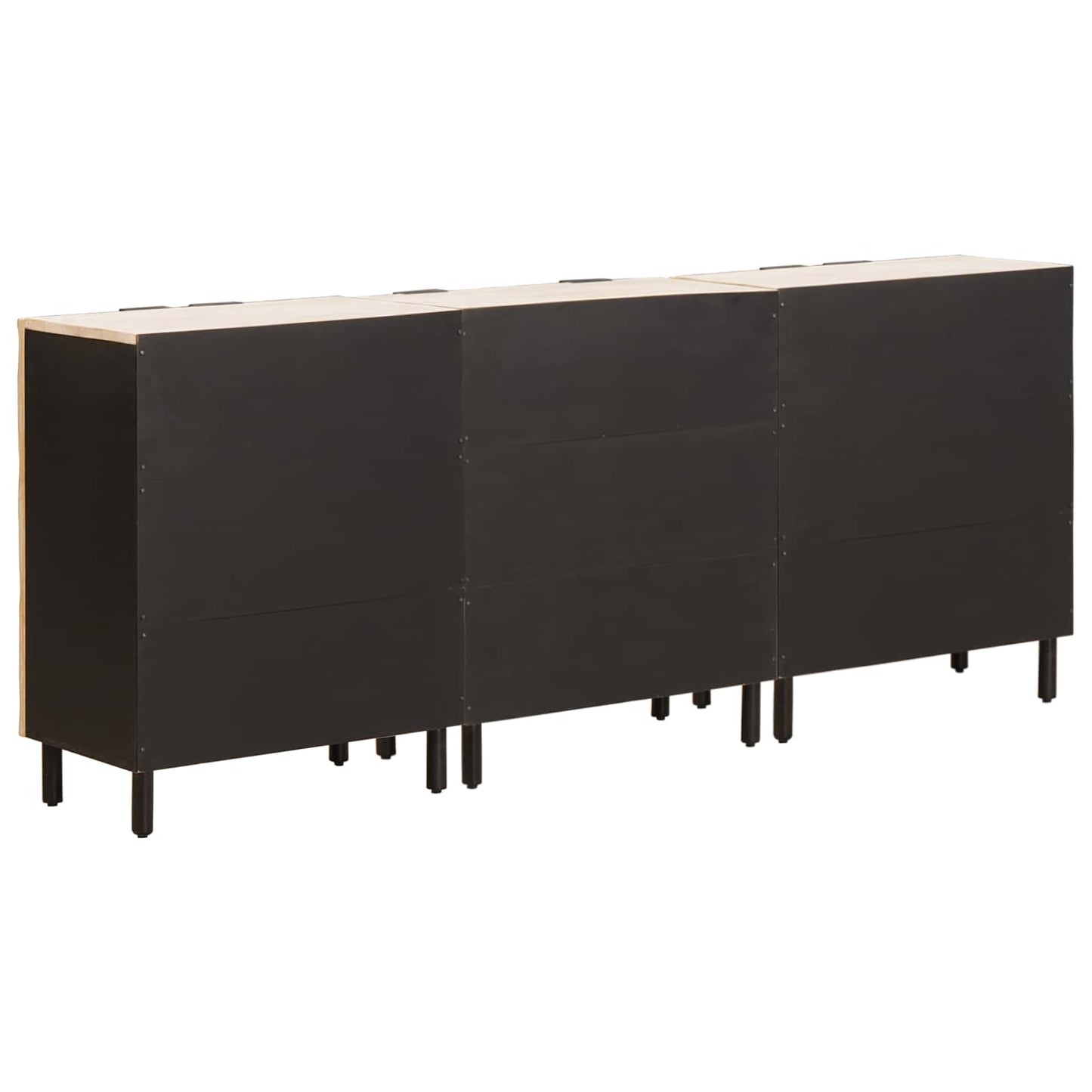 Sideboard 3 pcs 60 x 33 x 75 cm Solid Mango Wood