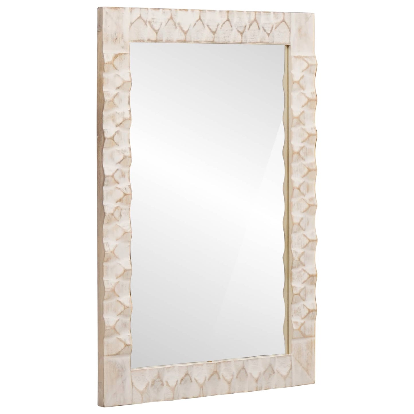 Bathroom Sets with Storage White Wash Finish Solid Mango Wood