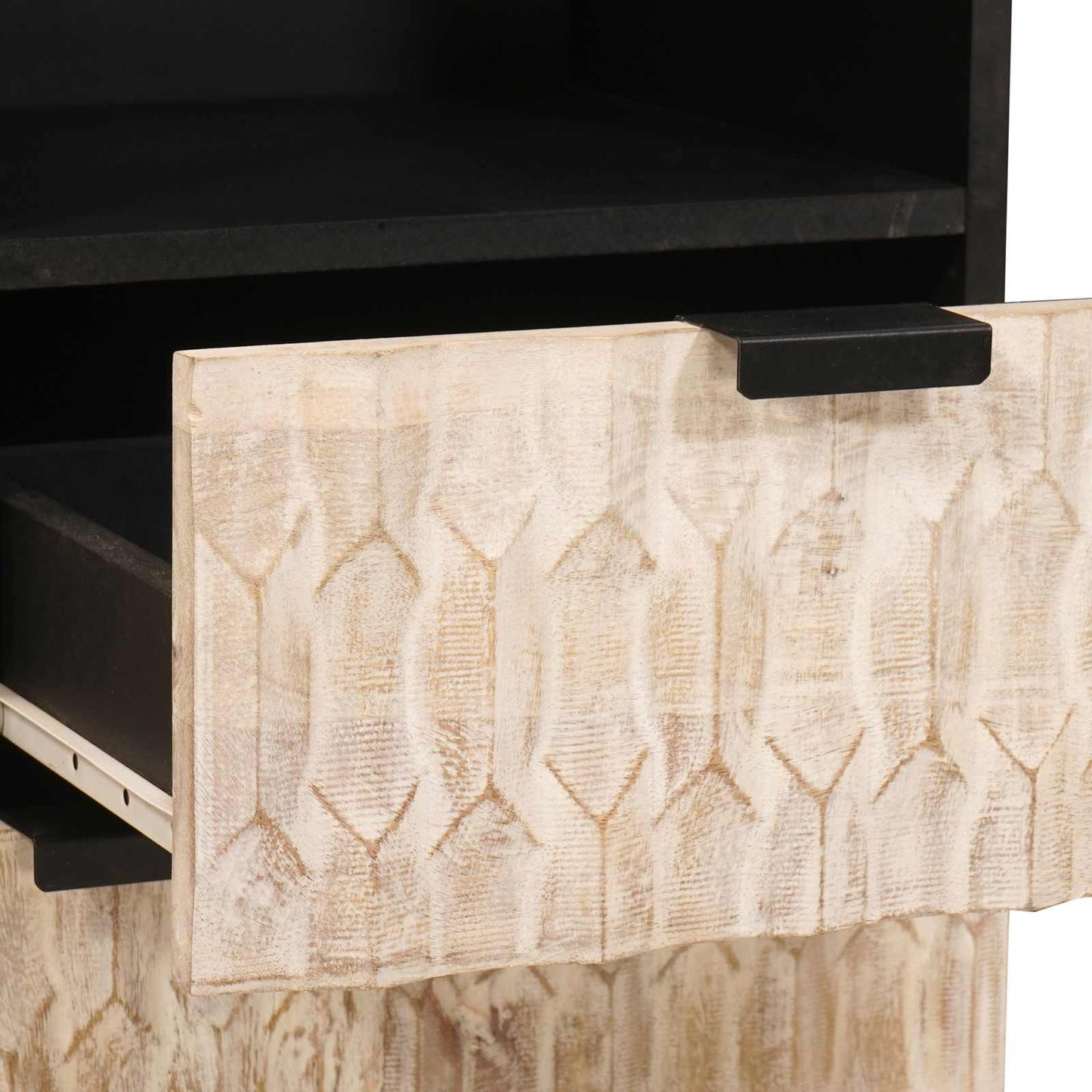 Bathroom Sets 3 pcs White Wash Finish Solid Mango Wood