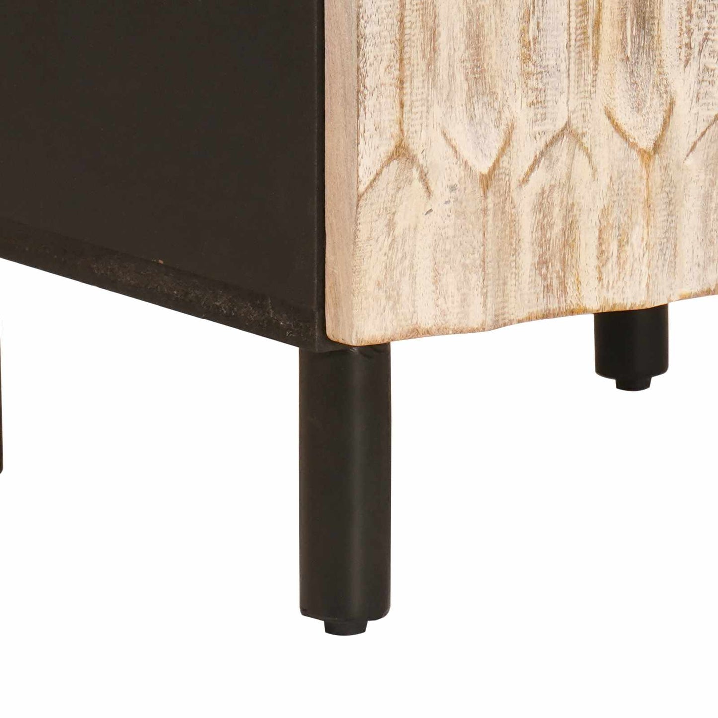 Bathroom Sets 3 pcs White Wash Finish Solid Mango Wood