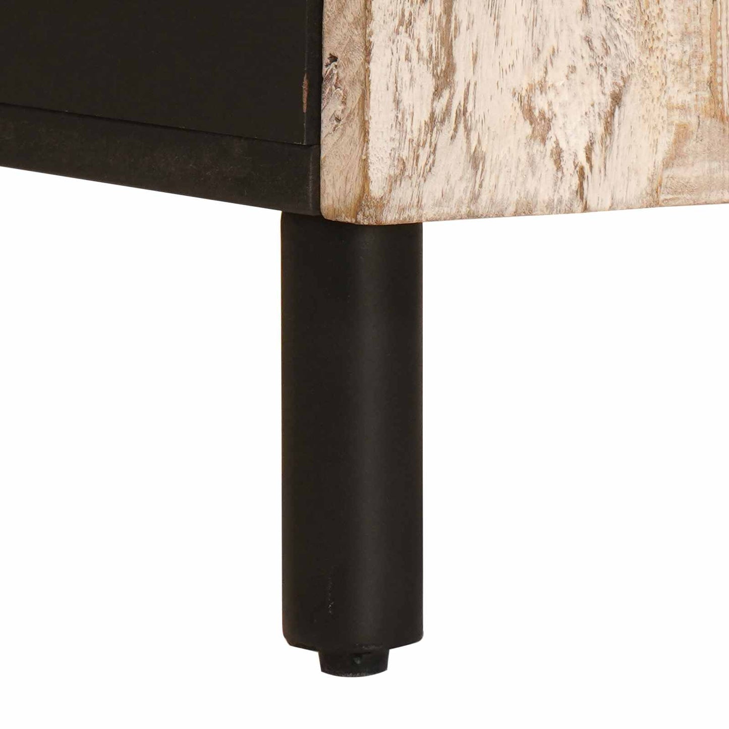 Bathroom Sets 4 pcs White Wash Finish Solid Mango Wood