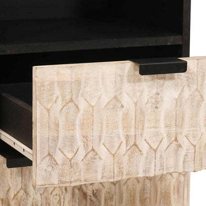 Bathroom Sets 5 pcs White Wash Finish Solid Mango Wood