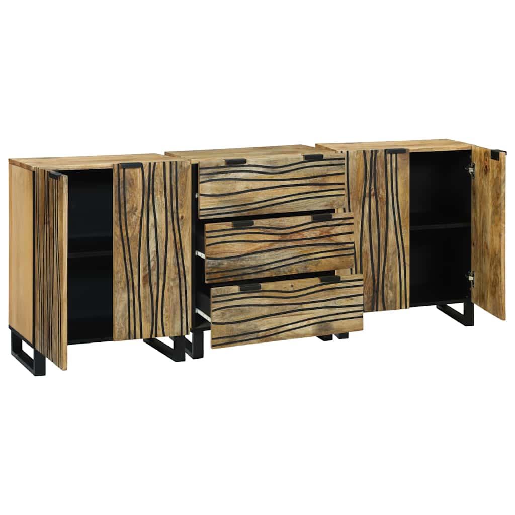 Bathroom Furniture Set with Drawer 3 pcs Brown Engineered Wood