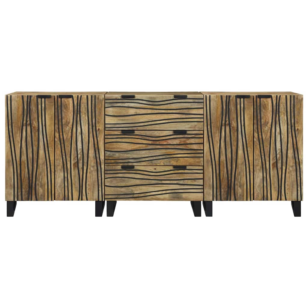 Bathroom Furniture Set with Drawer 3 pcs Brown Engineered Wood