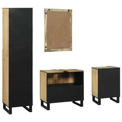 Bathroom Furniture Set with Drawer 4 pcs Brown Engineered Wood