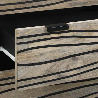 Sideboard Set 2 pcs White 120 x 33.5 x 75 cm Solid Mango Wood