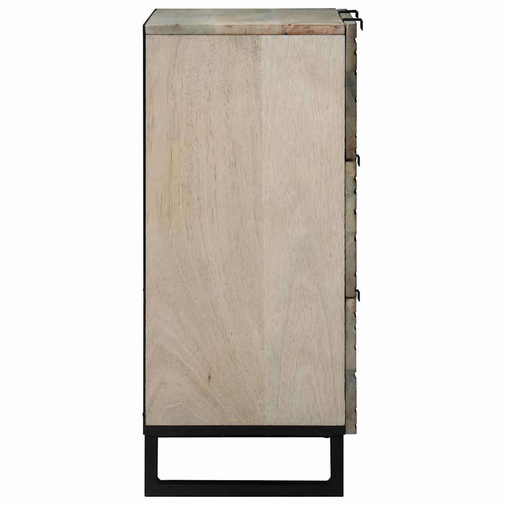 Sideboard Set 2 pcs White 120 x 33.5 x 75 cm Solid Mango Wood
