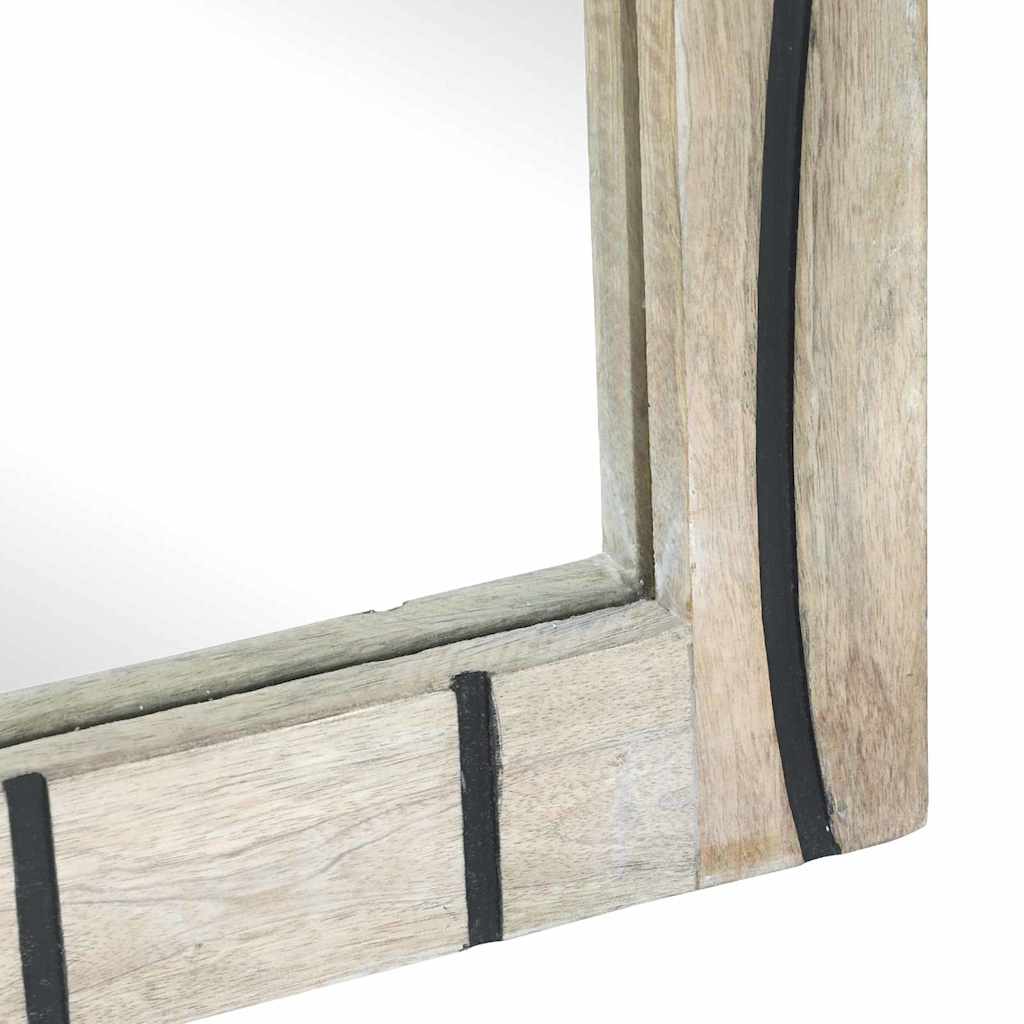 Bathroom Cabinet Set 2 pcs White Solid Mango Wood