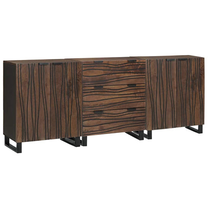 Bathroom Furniture Set with Drawer 3 pcs Brown Engineered Wood