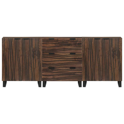Bathroom Furniture Set with Drawer 3 pcs Brown Engineered Wood