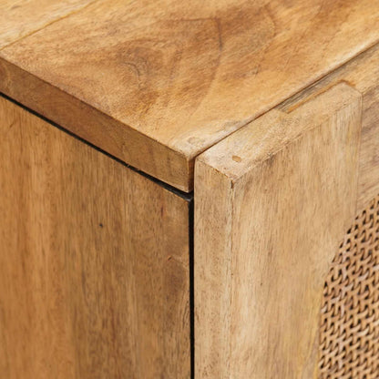 Bathroom Sets with Drawer 3 pcs Natural Solid Mango Wood