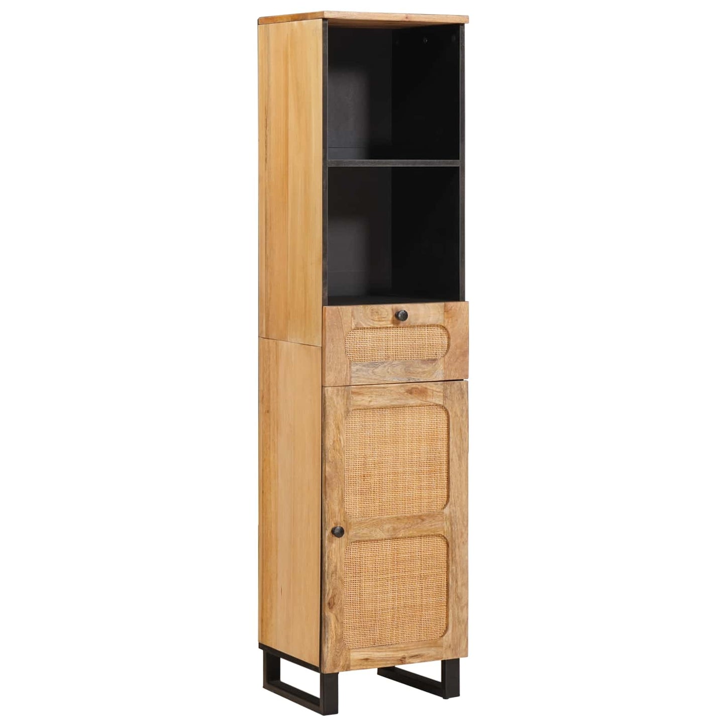 Bathroom Sets with Drawer 3 pcs Natural Solid Mango Wood