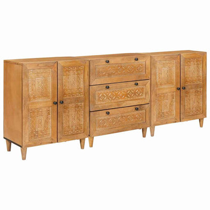 Sideboard 3 pcs 180 x 33.5 x 75 cm Solid mango wood Brown
